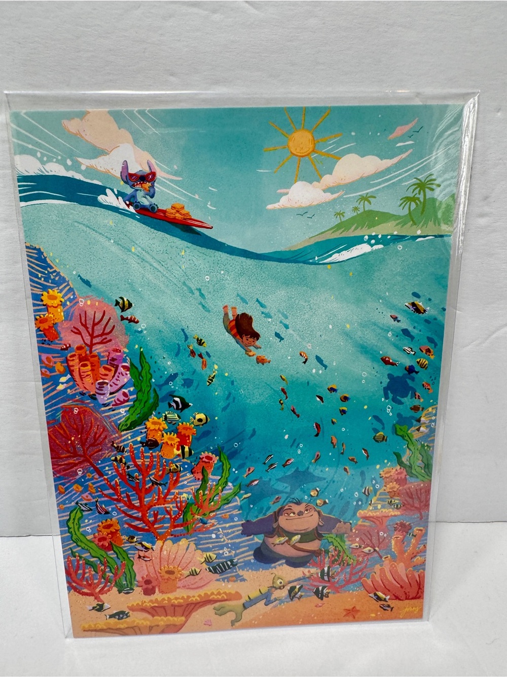 Disney artist postcard “Sandwich Day" by artist Josey Tsao. 5x7”